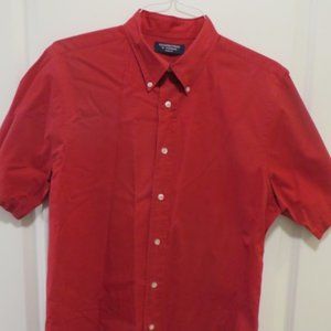 Bright Pastel Red Summer Shirt - Roundtree & Yorke - Large